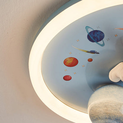 Cartoon Creatieve Ruimte Astronaut Hars LED Plafondlamp