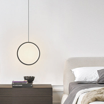 Minimalistische Cirkelvormige 1-Lichts Led Metalen Kap Hanglamp