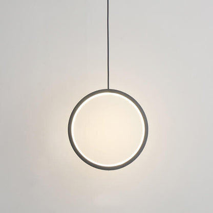 Minimalistische Cirkelvormige 1-Lichts Led Metalen Kap Hanglamp