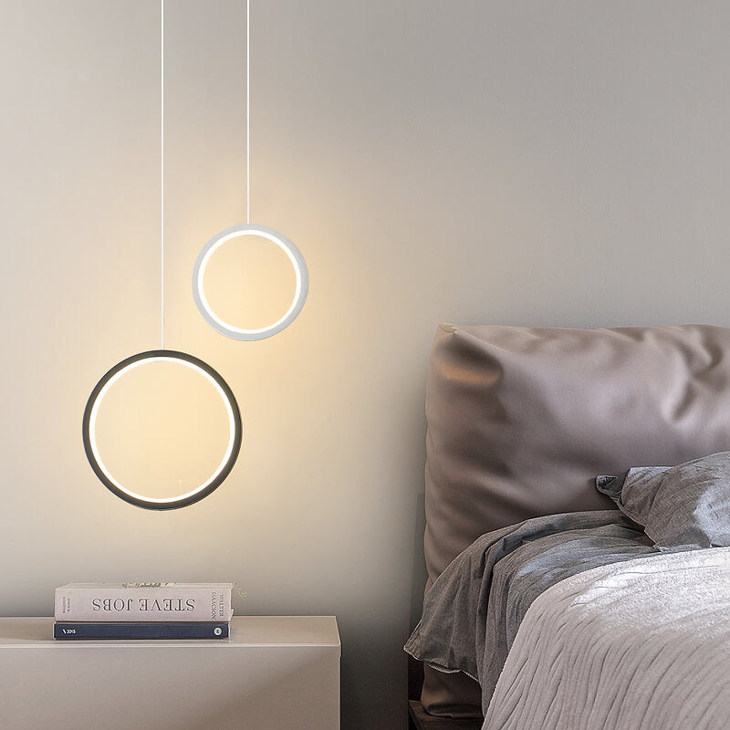 Minimalistische Cirkelvormige 1-Lichts Led Metalen Kap Hanglamp