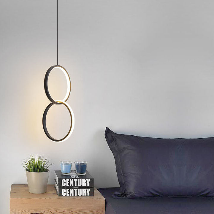 Minimalistische Cirkelvormige 1-Lichts Led Metalen Kap Hanglamp