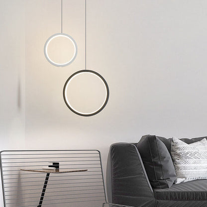 Minimalistische Cirkelvormige 1-Lichts Led Metalen Kap Hanglamp