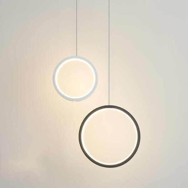 Minimalistische Cirkelvormige 1-Lichts Led Metalen Kap Hanglamp