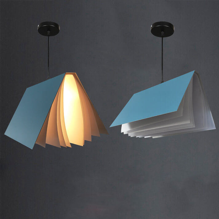 Flying Book 1-Lichts Metalen Pvc-Boekkap Hanglamp