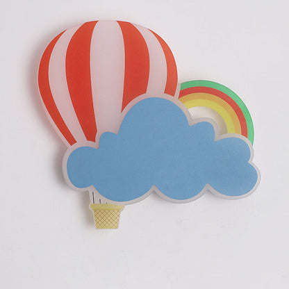 Hedendaagse Creatieve Kinderluchtballonwolken Ijzeren Acryl Led Wandlamp Voor Slaapkamer