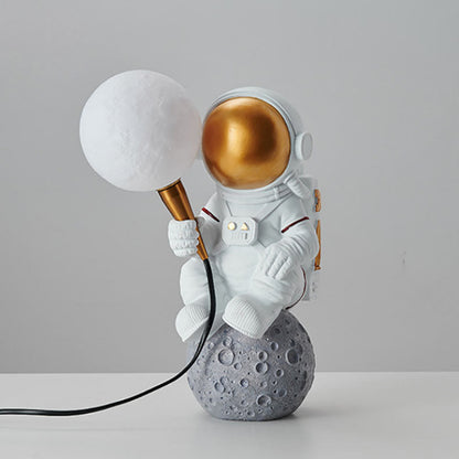 Hedendaagse Creatieve Cartoon Astronaut Hars Abs 1-Lichts Wandlamp Voor Slaapkamer