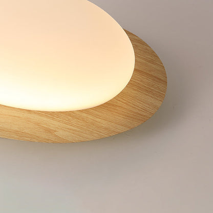 Moderne Scandinavische Kiezelsteenvormige Ijzeren Acryl Led-plafondlamp Voor Slaapkamer