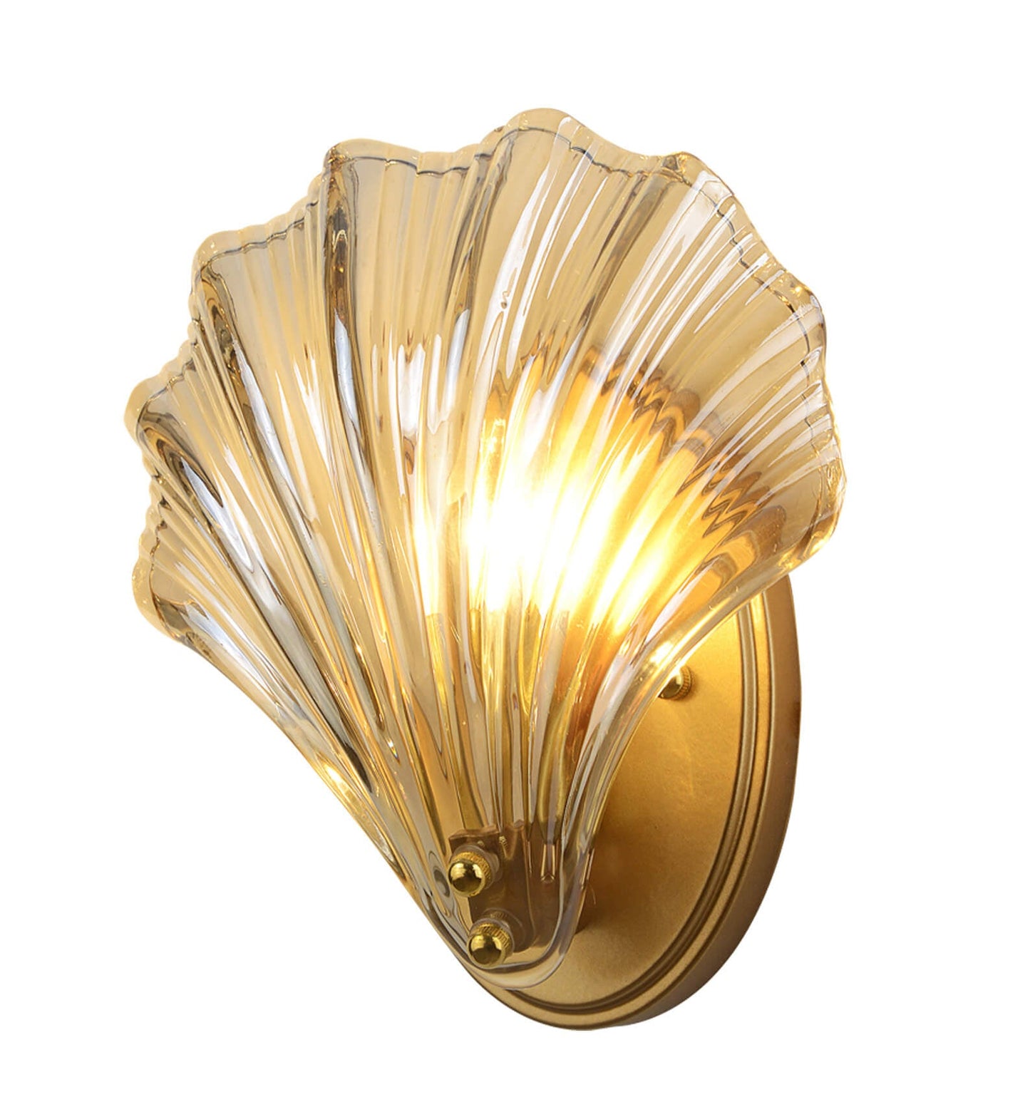 Creatieve Glazen Schelp 1-lichts Wandlamp