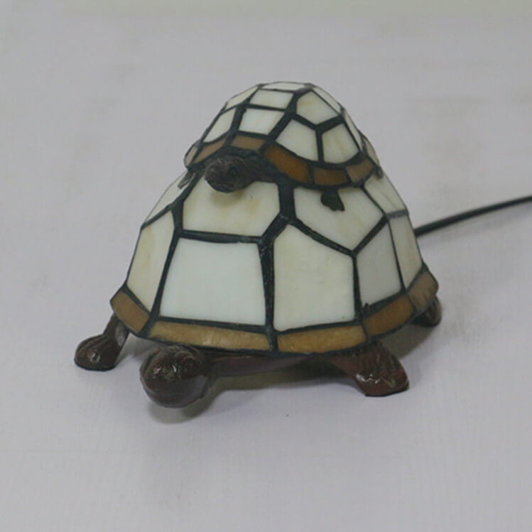 Europese Tiffany Turtle Glas-in-lood 1-lichts Nachtlampje Tafellamp