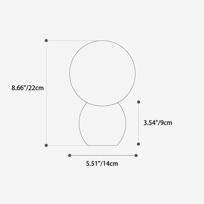 Moderne Scandinavische Bolvormige Glazen Houten Voet 1-lichts Tafellamp Voor Slaapkamer
