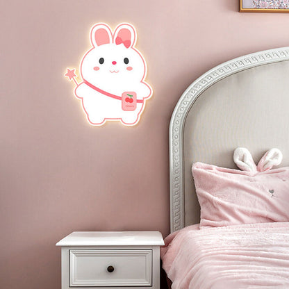 Creatieve Cartoon Konijn Eenhoorn Kinderen LED Wandlamp