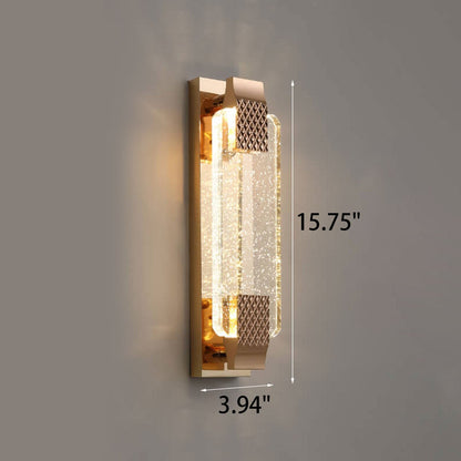 Europese Licht Luxe Rechthoekige Bubble Crystal LED Wandlamp