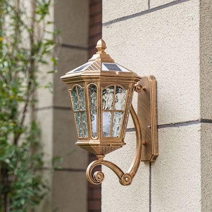 Europese Solar Outdoor Lantaarn Aluminium Glas Waterdichte 1-lichts Wandlamp