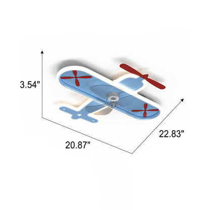 Moderne Cartoon Vliegtuig Dimbare Led Kinderen Plafondventilator Licht