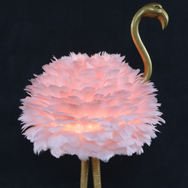 Moderne Scandinavische Ganzenveren Metalen Flamingo Bal 1-lichts Tafellamp Voor Naast Het Bed