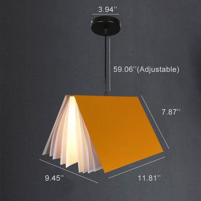 Flying Book 1-Lichts Metalen Pvc-Boekkap Hanglamp