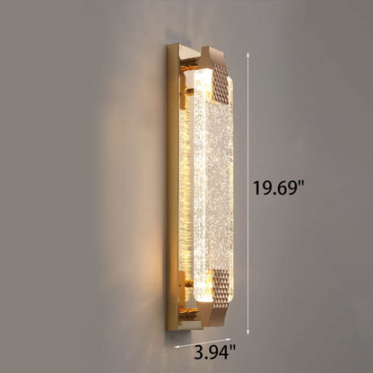 Europese Licht Luxe Rechthoekige Bubble Crystal LED Wandlamp