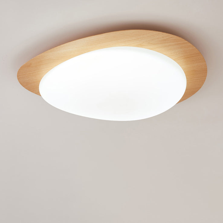 Moderne Scandinavische Kiezelsteenvormige Ijzeren Acryl Led-plafondlamp Voor Slaapkamer