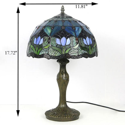 Europese Decoratieve Tiffany Glas-in-lood Tafellamp Met 1 Lichtpunt