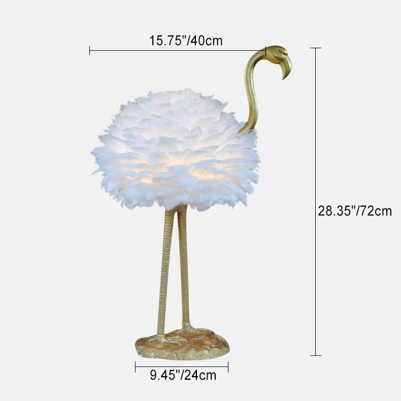 Moderne Scandinavische Ganzenveren Metalen Flamingo Bal 1-lichts Tafellamp Voor Naast Het Bed