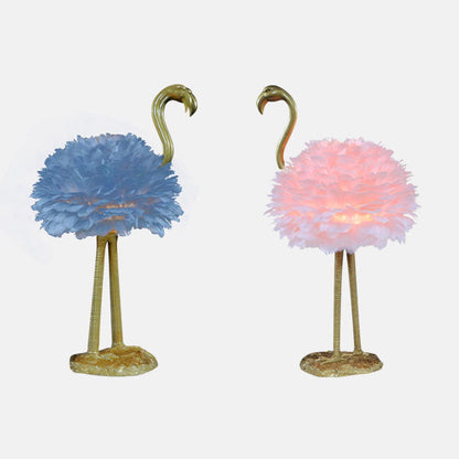 Moderne Scandinavische Ganzenveren Metalen Flamingo Bal 1-lichts Tafellamp Voor Naast Het Bed