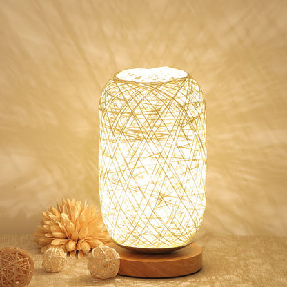 Creatieve Twine Rattan Ball LED Dimbare Decoratieve Nachtlamp Tafellamp