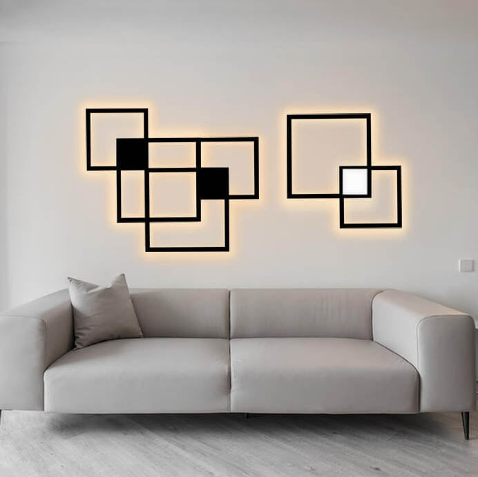 Minimalistische Vierkante Gecombineerde Led Ijzeren Wandlamp