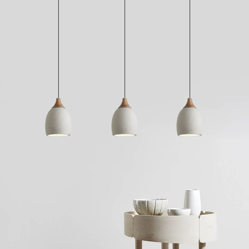 Minimalistische Cement Dome 1-Lichts Hanglamp