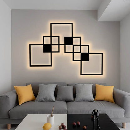 Minimalistische Vierkante Gecombineerde Led Ijzeren Wandlamp