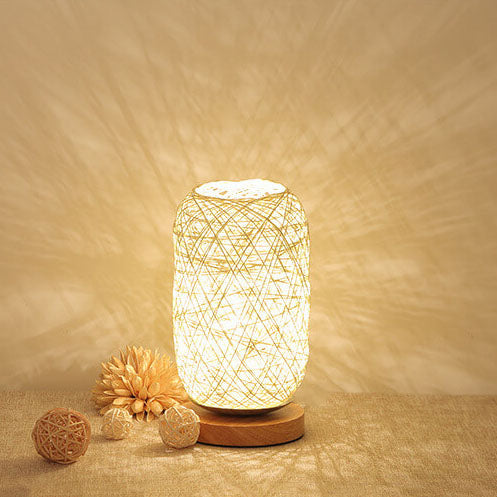 Creatieve Twine Rattan Ball LED Dimbare Decoratieve Nachtlamp Tafellamp