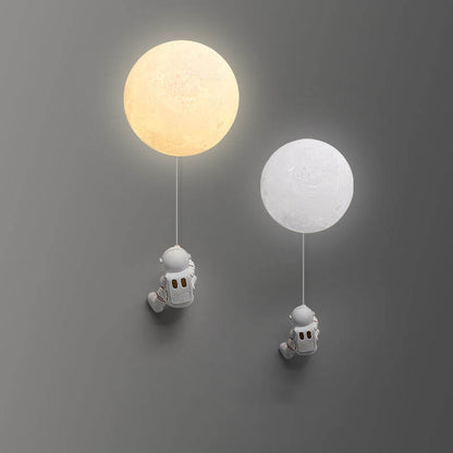 Creatieve Moon Astronaut 1-lichts Led Wandlamp