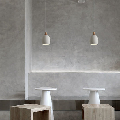 Minimalistische Cement Dome 1-Lichts Hanglamp