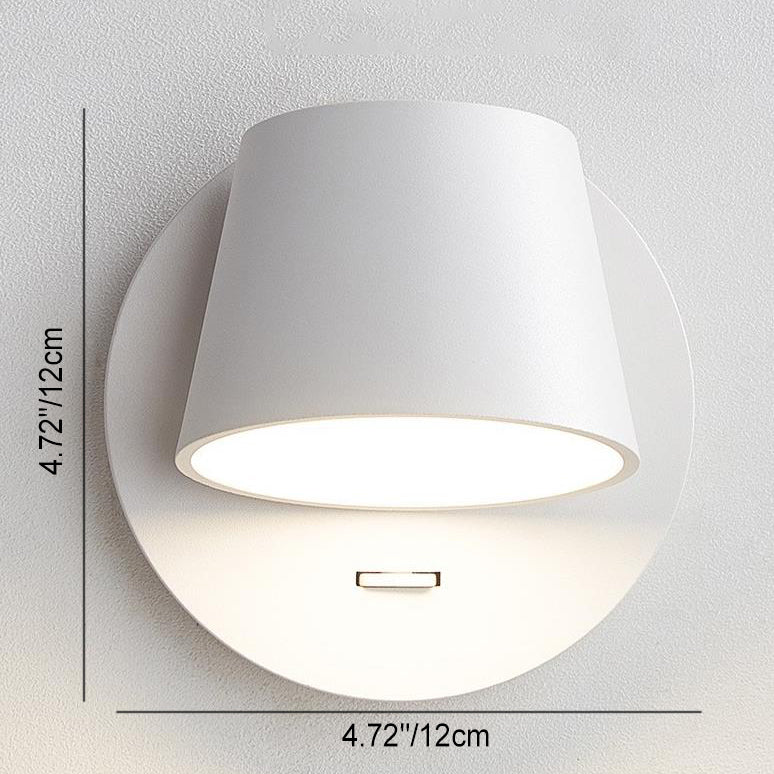 Moderne Minimalistische Koepelvormige, Gematteerde, Draaibare Aluminium Led-wandlamp Voor De Slaapkamer