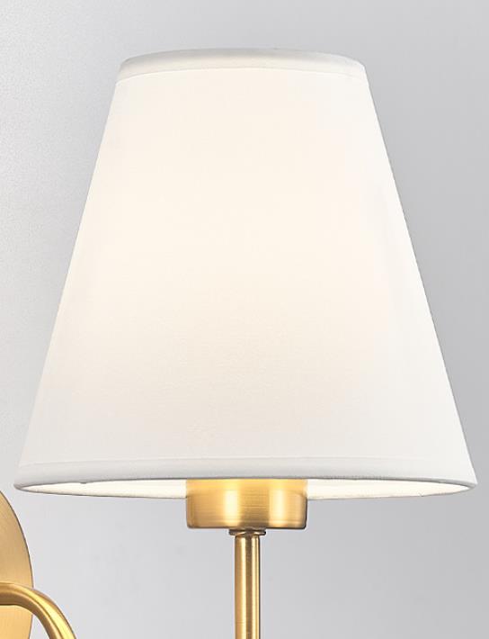 Europese Minimalistische Kegelvormige Stoffen Gebogen Arm 1-lichts Wandlamp