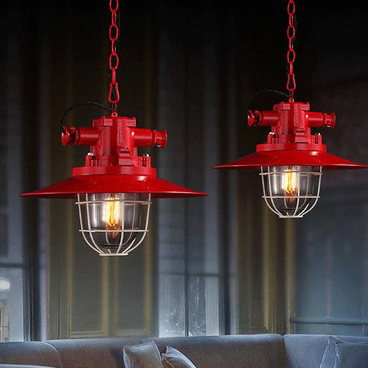 Industriële Vintage Straalijzeren Kooi Hanglamp Met 1 Lichtpunt