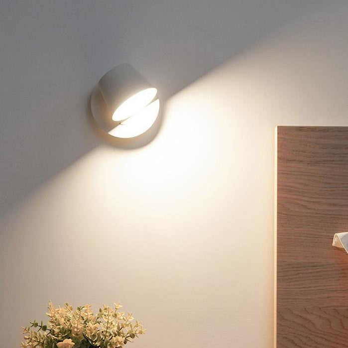 Moderne Minimalistische Koepelvormige, Gematteerde, Draaibare Aluminium Led-wandlamp Voor De Slaapkamer