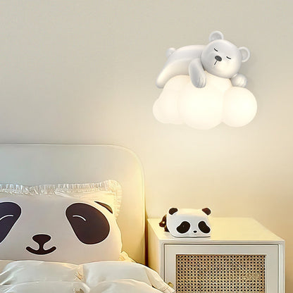 Hedendaagse Nordic Kids Resin Pe Beer Konijn Led Wandlamp Lamp Voor Slaapkamer