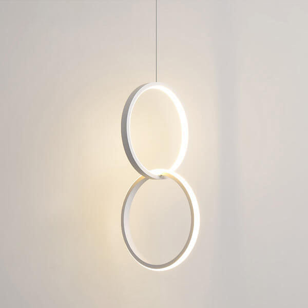 Minimalistische Cirkelvormige 1-Lichts Led Metalen Kap Hanglamp