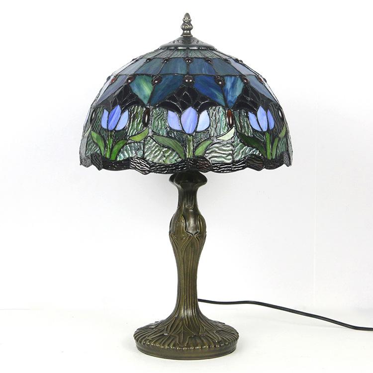 Europese Decoratieve Tiffany Glas-in-lood Tafellamp Met 1 Lichtpunt