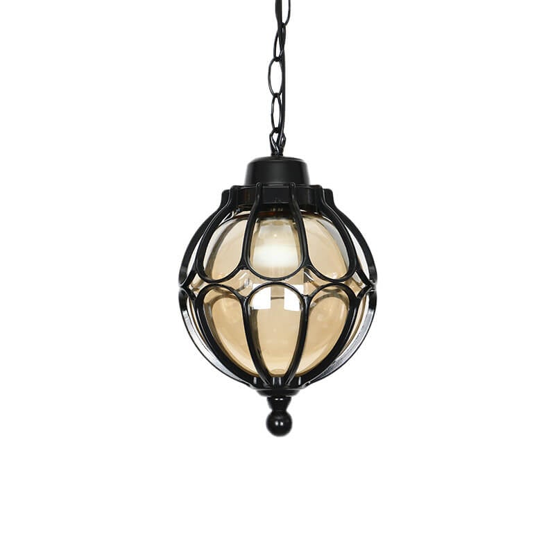 European Retro Spherical 1-Light Outdoor Waterproof Pendant Light