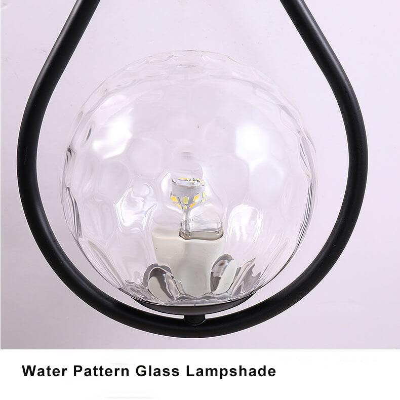 Moderne 1-Lichts Bolvormige Waterdruppelvormige Wandlamp Met 2 Ontwerpen