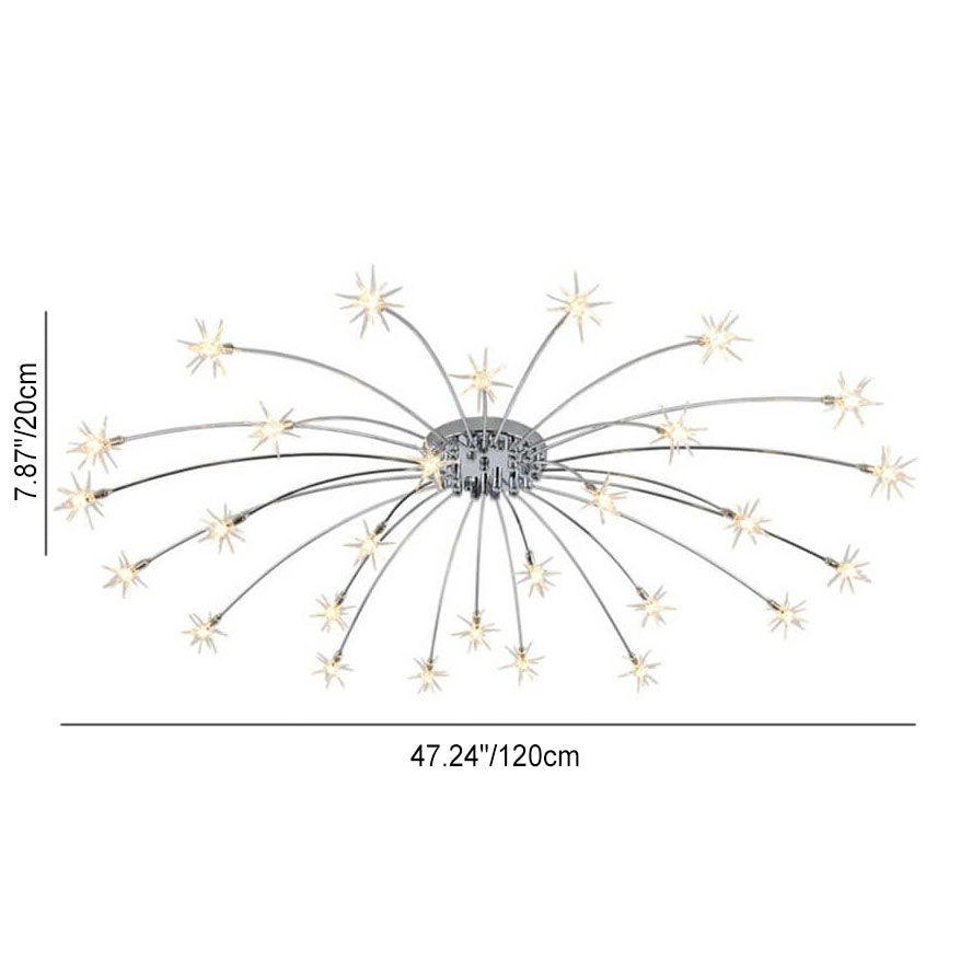 Hedendaagse Creatieve Vol Met Sterren Ijzer 12/21/28 Licht Plafondlamp Voor Woonkamer