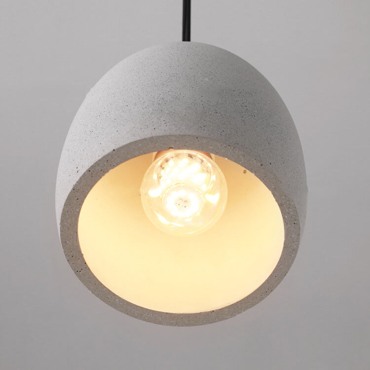 Minimalistische Cement Dome 1-Lichts Hanglamp