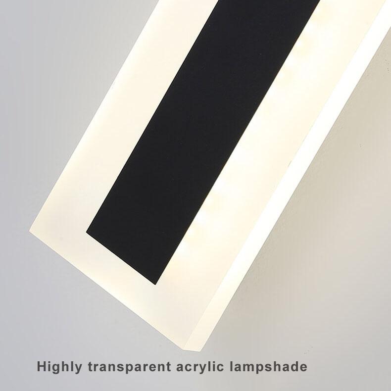 Minimalistische Langwerpige Staafvormige 1-Lichts Led-Acryl Waterdichte Buitenwandlamp