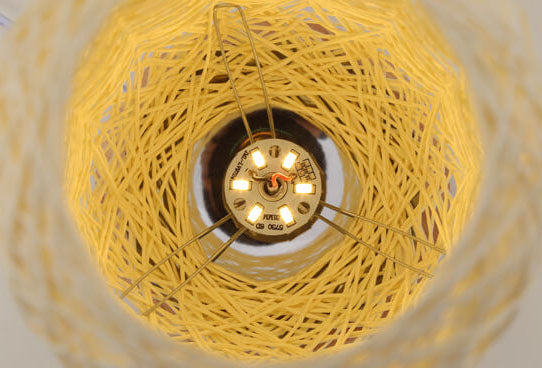 Creatieve Twine Rattan Ball LED Dimbare Decoratieve Nachtlamp Tafellamp