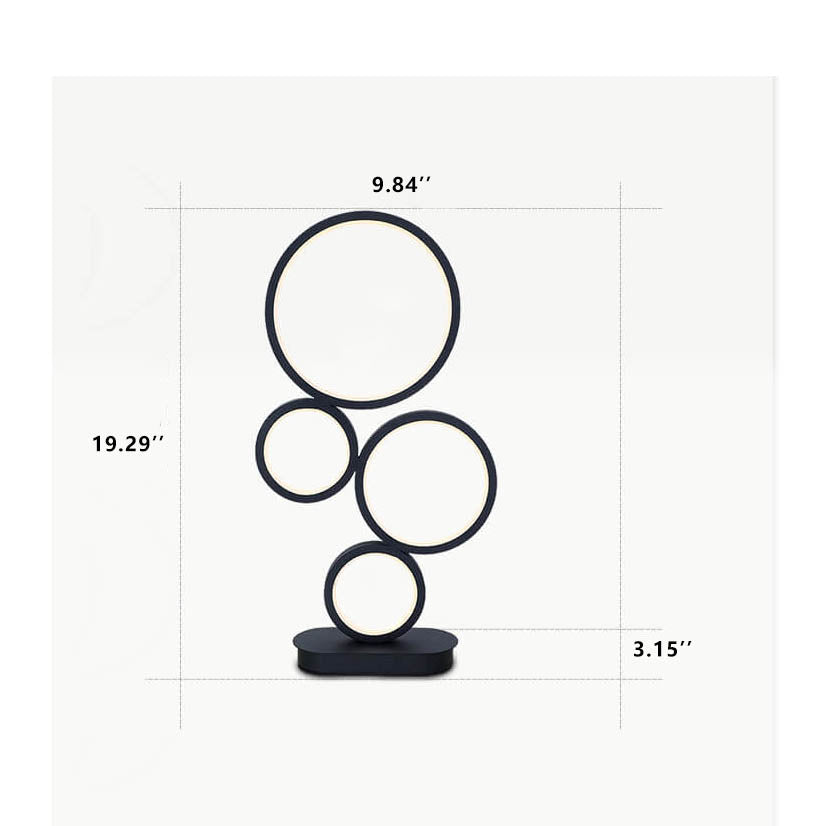 Minimalistische 4-Cirkelvormige Led-Tafellamp