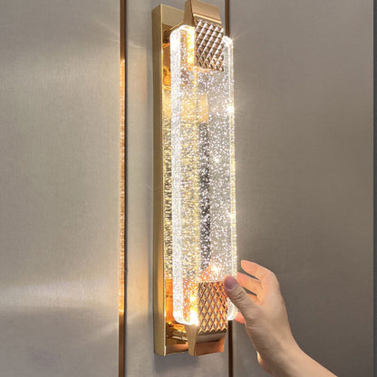 Europese Licht Luxe Rechthoekige Bubble Crystal LED Wandlamp