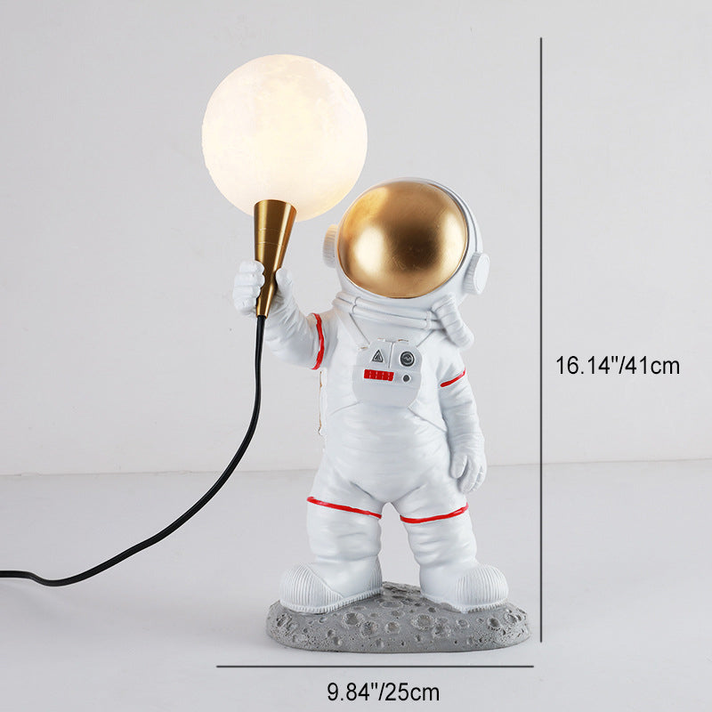 Hedendaagse Creatieve Hars Abs Astronaut 1-Lichts Tafellamp Voor Slaapkamer