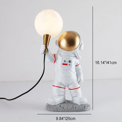 Hedendaagse Creatieve Hars Abs Astronaut 1-Lichts Tafellamp Voor Slaapkamer