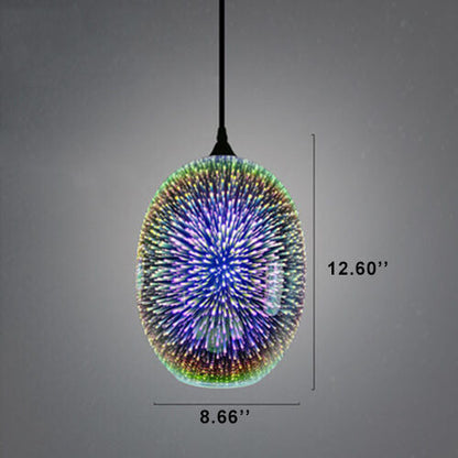 Moderne Creatieve 3D Vuurwerk Glazen Pot Hanglamp Met 1 Lichtpunt